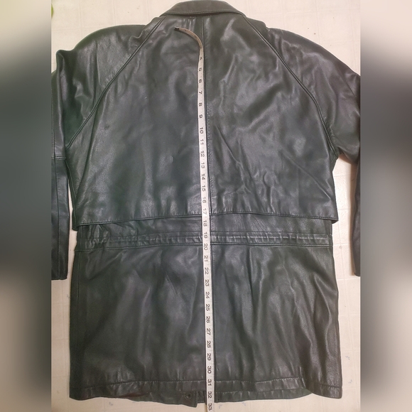 Green Leather Coat - Picture 8 of 8